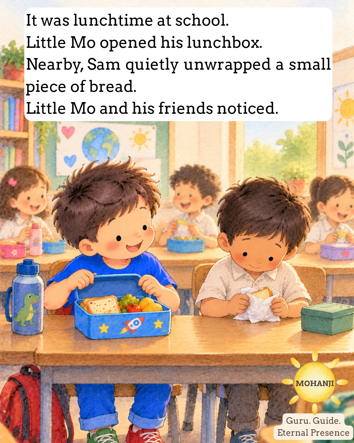 Little Mo and the Lunch That Changed Everything, illustrated page 2 of 13