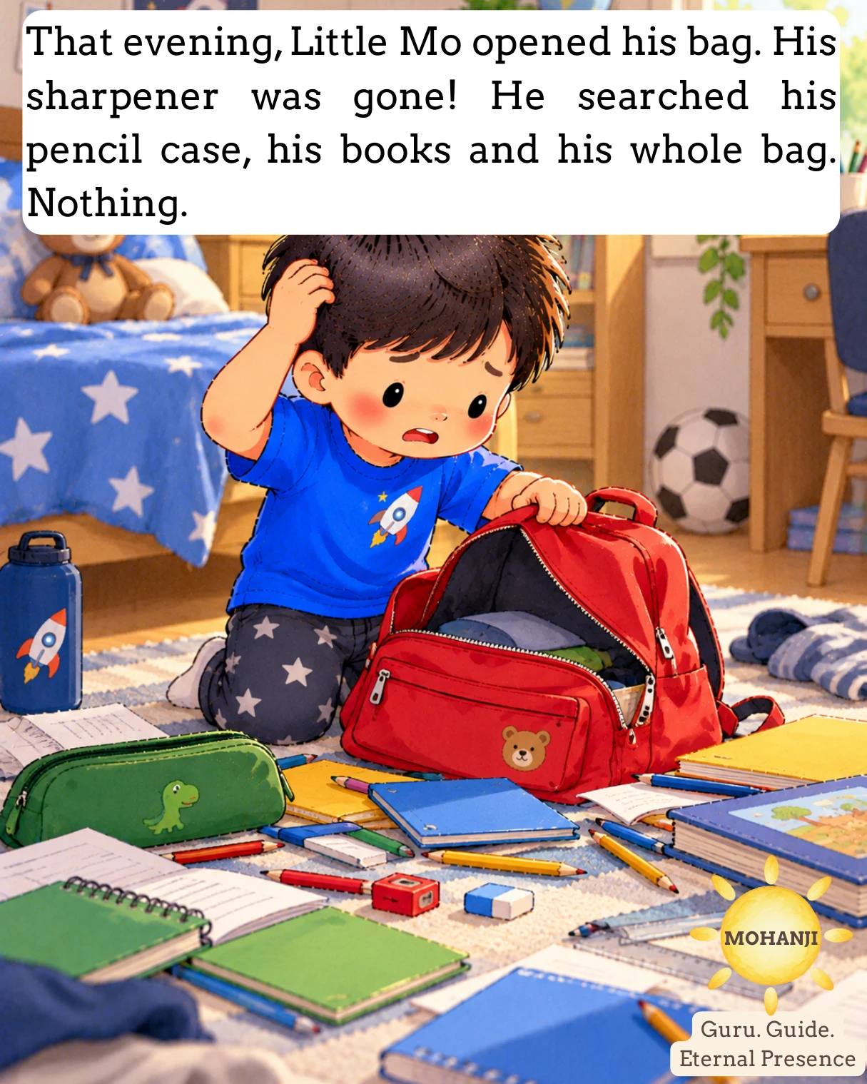 Little Mo and the Missing Sharpener, illustrated page 4 of 11