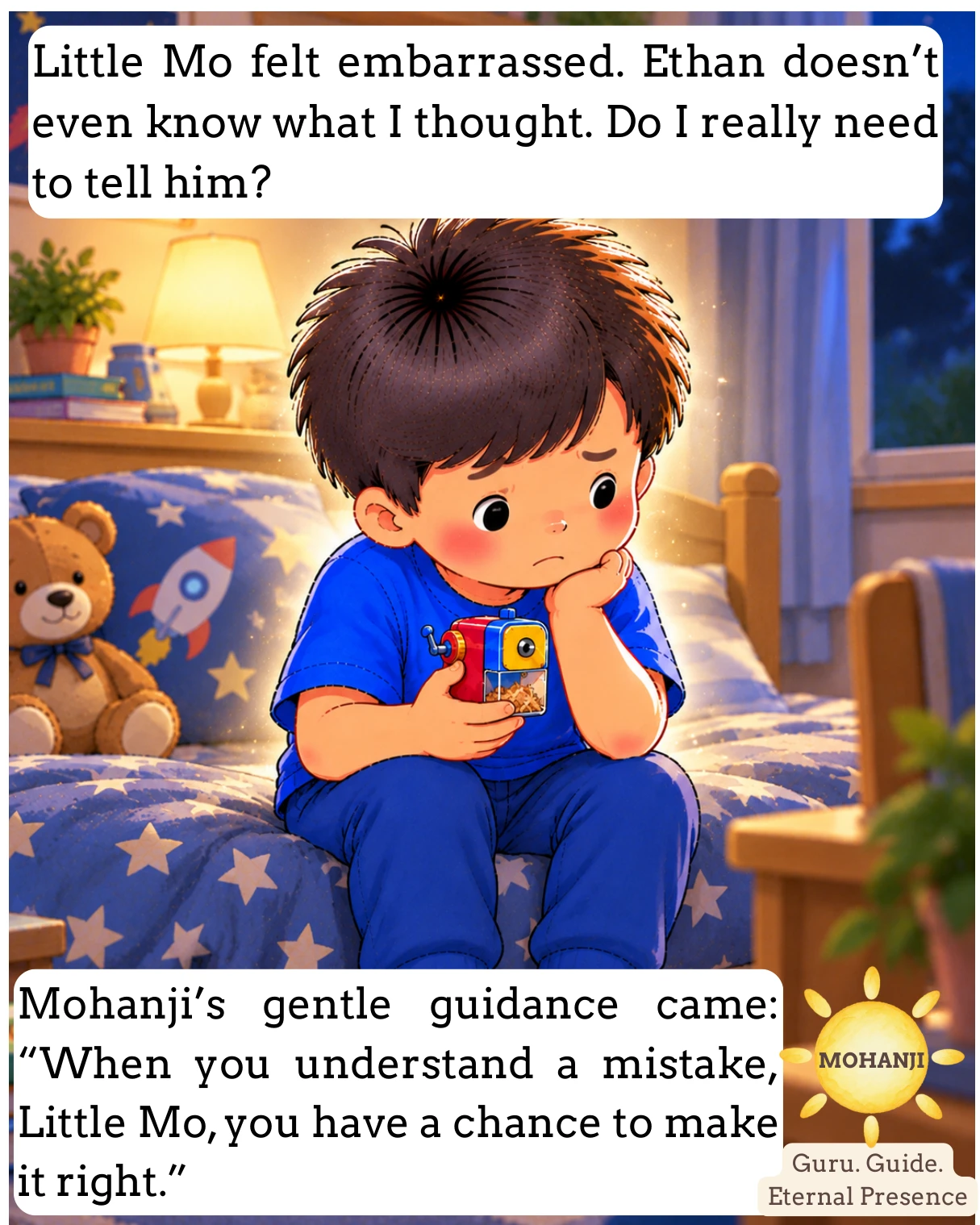 Little Mo and the Missing Sharpener, illustrated page 9 of 11