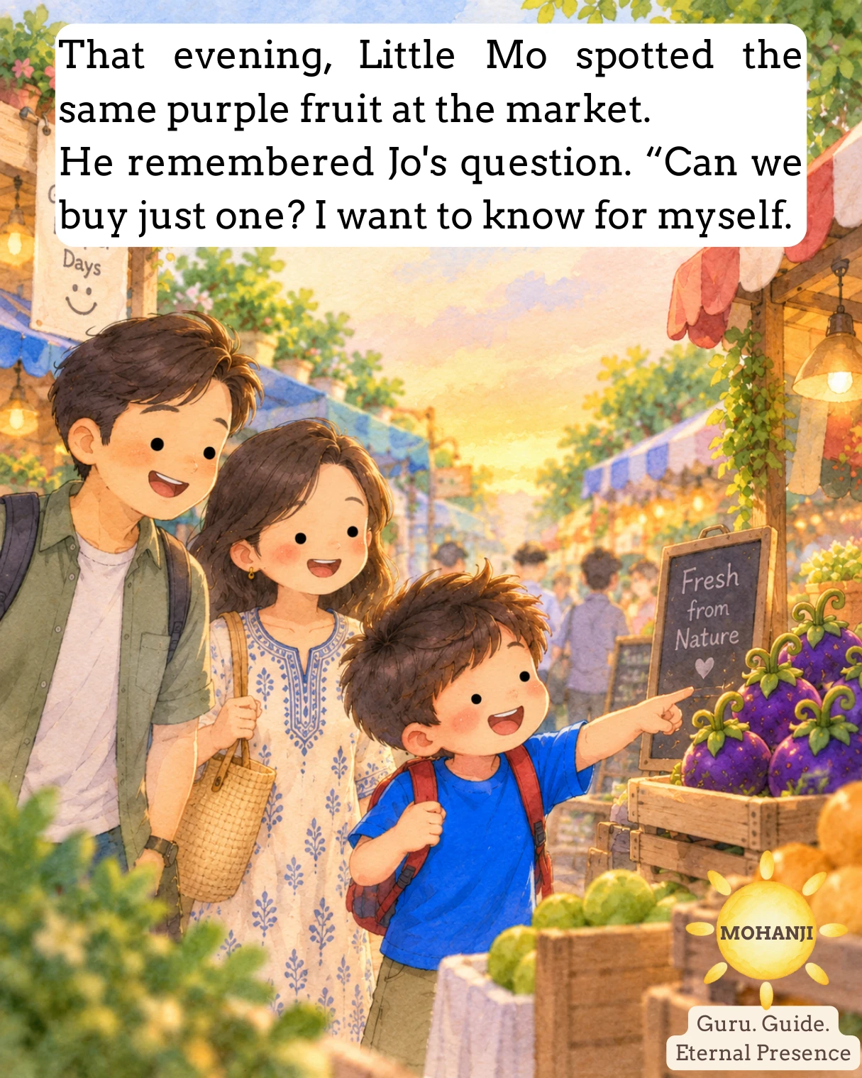 Little Mo and the Purple Fruit, illustrated page 5 of 11