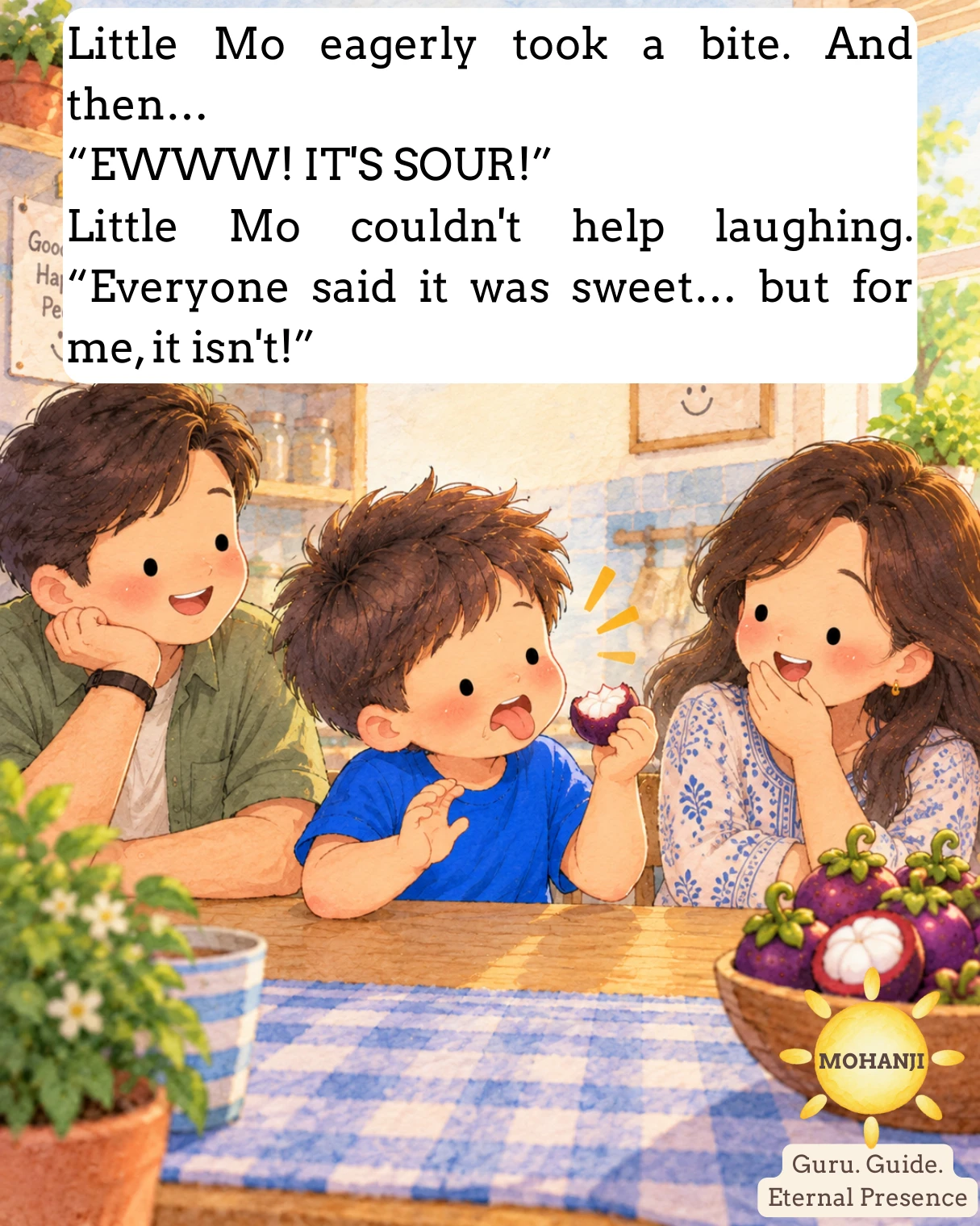 Little Mo and the Purple Fruit, illustrated page 6 of 11
