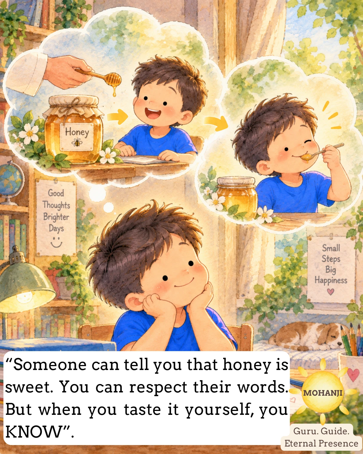 Little Mo and the Purple Fruit, illustrated page 9 of 11